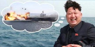 North Korea threatened to sink the United States aircraft carrier with a single strike