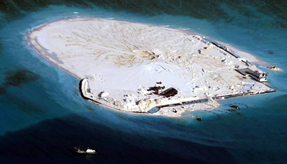 Disputed reef in the South China Sea