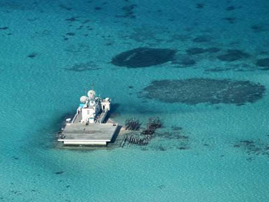 Disputed reef in the South China Sea