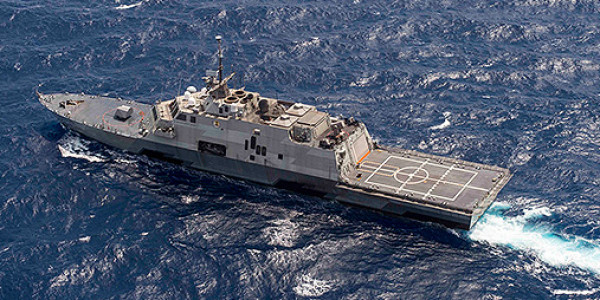 The littoral combat ship USS Fort Worth (LCS 3)