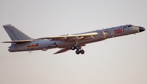 Chinese H-6K Badger Extended Range Strategic Bomber of the Peoples Liberation Army Air Force (PLAAF).