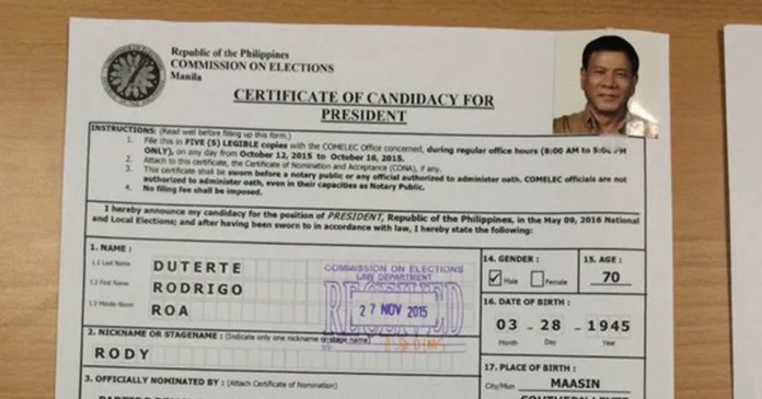 DUterte COC