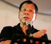 Davao City Mayor Rodrigo Duterte at a private birthday in Dasmarinas, Cavite. Image source: Inquirer/Lyn Rillon