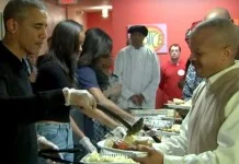 Watch: President Obama & Family Serves Thanksgiving Dinner