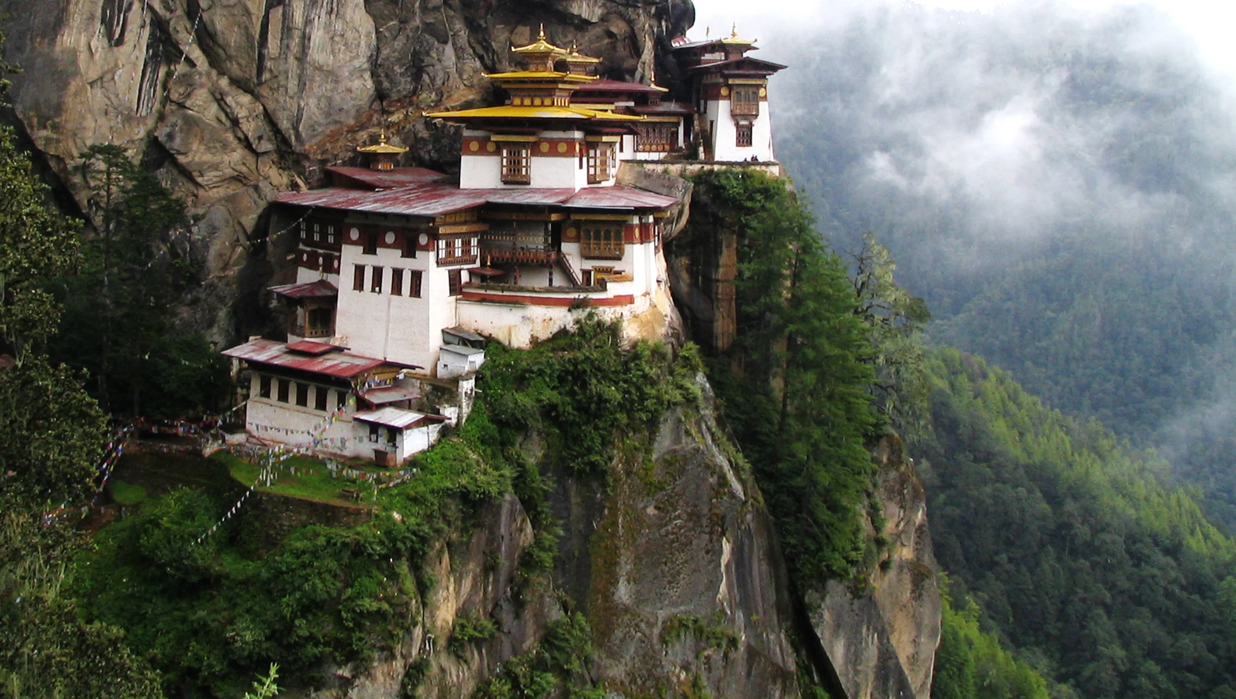 The Buddhist Taktshang Goemba ("Tiger's Nest") in Bhutan, source: Wikipedia