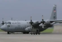 American military aircraft, seen at Clark Air Base