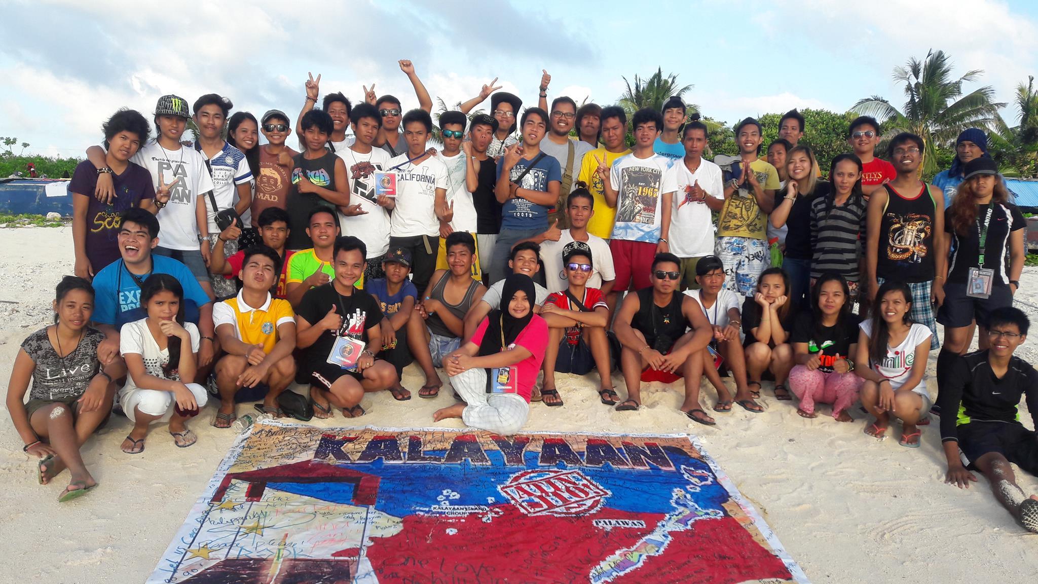 China's ship deployment came as Philippine protesters reached a disputed island in the Spratlys.