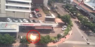 Watch: Jakarta suicide bombing caught in surveillance video