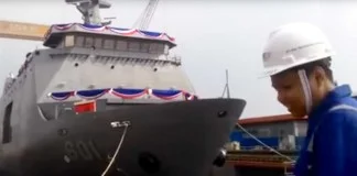 Watch: Raw footage of PH Navy Strategic Sealift Vessel Launching